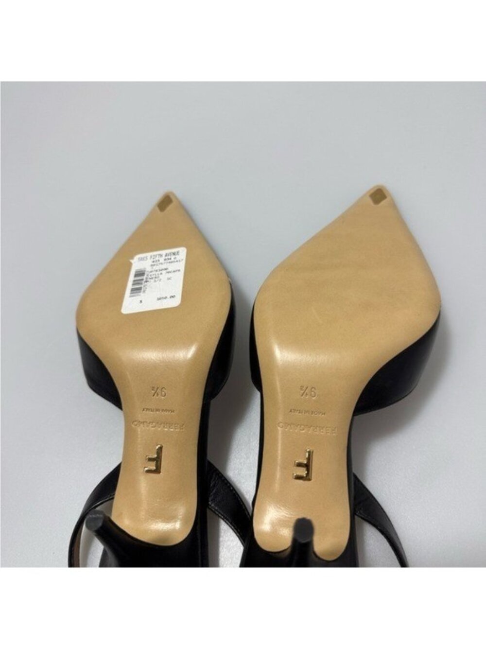 Ferragamo Gylla 70mm Bow Slingback Pumps Black Size 9.5 - Picture 6 of 7